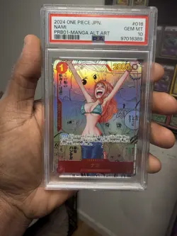 PSA 10 Nami OP01-016 Manga Alt Art ONE PIECE Card The Best Japanese PRB-01 - Image 1