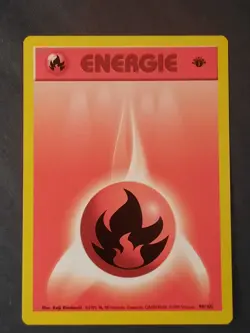 Pokemon Card Fire Energy Base Set 1st Edition 98/102 German TCG 1999 - Image 1