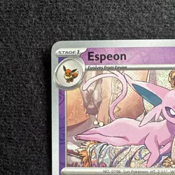 033/131 Espeon Reverse Holo Pokemon Prismatic Evolutions Single Card - Image 2