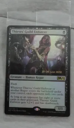 Magic The Gathering Thieves' Guild Enforcer Rare Prerelease Foil Card M21 - Image 1