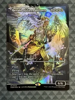 MTG Herald of Eternal Dawn #0423 Foil Showcase Mythic Foundations (FDN) - Image 2