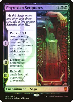 MTG FOIL Phyrexian Scriptures - Dominaria #100 - Image 1