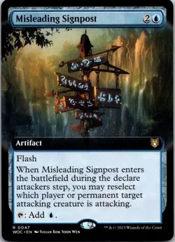 Commander: Wilds of Eldraine #47 Misleading Signpost (Extended Art) - Image 1