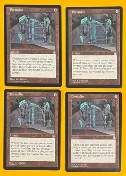 MTG PORTCULLIS (x4) Stronghold (OldManMTG 011-555) - Image 1