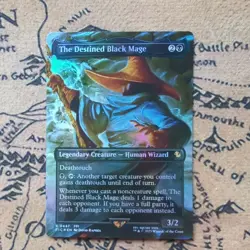 The Destined Black Mage (Borderless) Commander: Final Fantasy Foil - Image 1