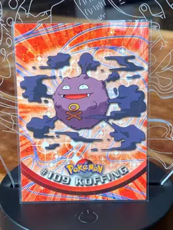 Koffing #109 Pokemon Topps 1999/2000 TV Animation Blue Logo Series 1 - Image 1