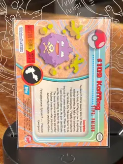 Koffing #109 Pokemon Topps 1999/2000 TV Animation Blue Logo Series 1 - Image 2