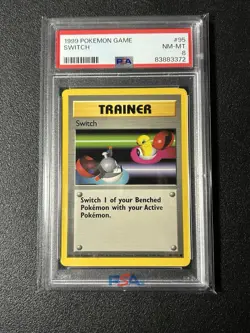 1999 POKEMON BASE SET UNLIMITED #95 SWITCH PSA 8 - Image 1