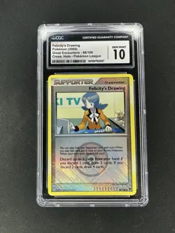 Felicity's Drawing 98/106 Cross Holo Great Encounters CGC 10 Pokemon League 2008 - Image 1