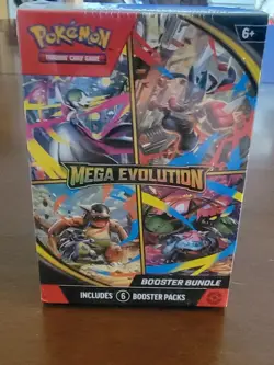 Pokemon TCG: Mega Evolution Factory Sealed Booster Bundle Box 6 Packs - Image 1
