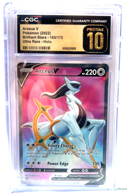 2022 POKEMON " PRISTINE " GRADE 10 ! ARCEUS V HOLO # 165/172 LOWEST POP 51 !!!! - Image 1