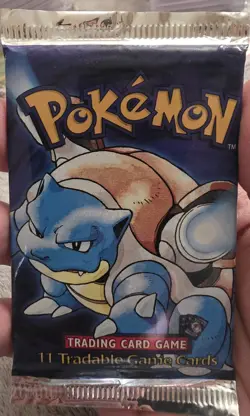 Pokemon TCG Base Set Booster Pack Blastoise Art Potential Shadowless Sealed - Image 1