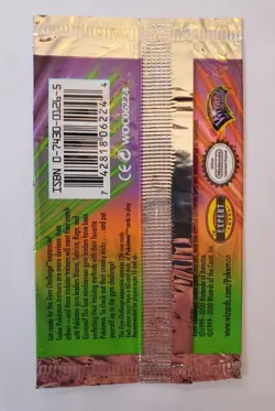 Pokemon Gym Challenge Blaine Artwork EMPTY Booster Pack Wrapper Pristine! - Image 2