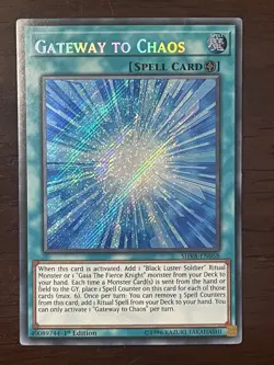 YuGiOh Gateway to Chaos SHVA-EN058 SECRET RARE Holo 1st Edition - Image 1