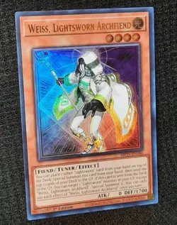 Weiss, Lightsworn Archfiend *ULTRA RARE* MP25-EN186 1st Edition NM - Image 1