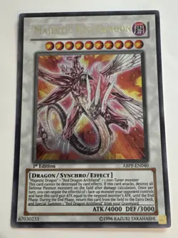 Majestic Red Dragon ABPF-EN040 Yu-Gi-Oh! Card Ultra Rare 1st Edition NM - Image 1