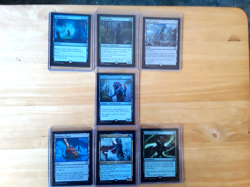 mtg 1 hardened scales 1 realm walker and 5 other cards see pic n/m never played - Image 1