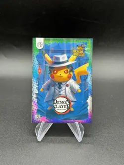 Demon Slayer Holo Pikachu Cosplay Set 2025 Pokemon Chase Card 125 - Image 1