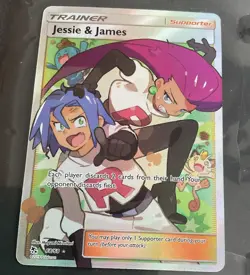 Jessie And James Pokemon TCG Full Art Trainer Card 68/68 Hidden Fates NM - Image 1