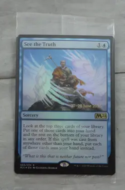 Magic The Gathering See The Truth Rare Prerelease Foil Card M21 - Image 1