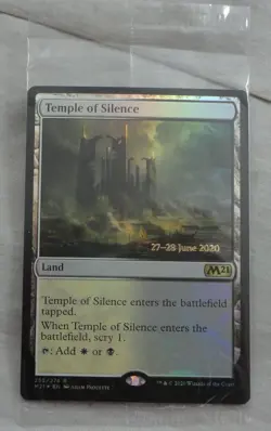 Magic The Gathering Temple of Silence Rare Prerelease Foil Card M21 - Image 1