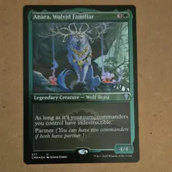 Magic: The Gathering Anara, Wolvid Familiar Foil Etched Commander Legends Uncom… - Image 1