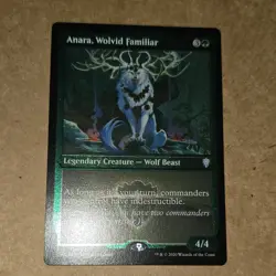 Magic: The Gathering Anara, Wolvid Familiar Foil Etched Commander Legends Uncom… - Image 3