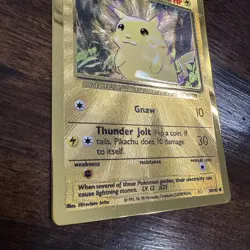 2021 Pokemon Celebrations Ultra Premium Collection #58 Pikachu Gold Metal - Image 3