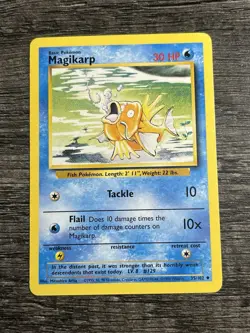 Magikarp 35/102 Base Set - Uncommon Pokemon Card - LP - Image 1