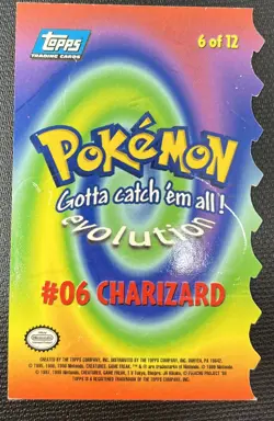 Charizard 6 of 12 Topps Die Cut Movie Edition Blue Logo Pokemon Card LP - Image 2