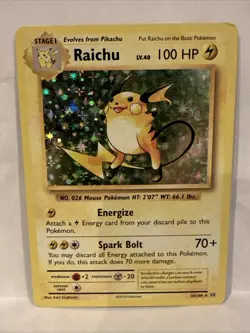 Raichu 36/108 Holo Rare Pokemon TCG XY - Evolutions LP 001 - Image 1