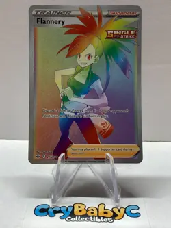 Pokemon Flannery 215/198 Chilling Reign Sword & Shield SECRET RARE TRAINER - Image 1