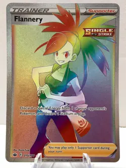 Pokemon Flannery 215/198 Chilling Reign Sword & Shield SECRET RARE TRAINER - Image 2