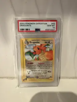 Pokemon Dragonite 43/165 Expedition Base Set Rare Regular PSA 10 GEM MT 2002 - Image 1