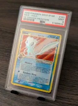 Pokemon Delta Species Gold Star Mew Holo 101/101 Dragon Frontiers PSA 9 MINT - Image 3