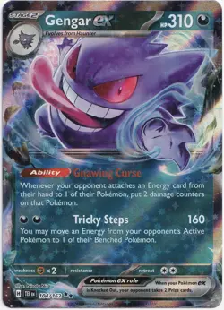 Pokemon Gengar ex Double Rare Temporal Forces 104/162 NM English - Image 1