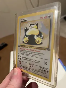 Pokemon Snorlax 27/64 Base Set 1st Edition w/ Top Loader - Image 3