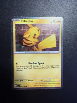 Pikachu 051/162 SWIRL Temporal Forces Promo Cosmos Holo Rare Pokemon TCG MINT - Image 1