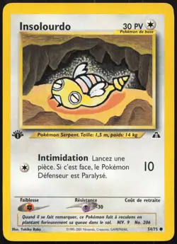 Carte Pokemon Insolourdo 54/75 Edition 1 Neo Discovery Francais - Image 1