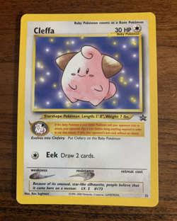2001 CLEFFA BLACK STAR PROMO #31 POKEMON TCG NM - Image 1