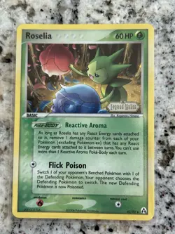 Roselia 42/92 Reverse Holo Ex Legend Maker Stamped 2006 Pokemon TCG LP - Image 2