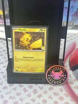 Pikachu 051 /162 Stamped 2026 Pokemon Day 30 Promo TCG With Coin - Image 1