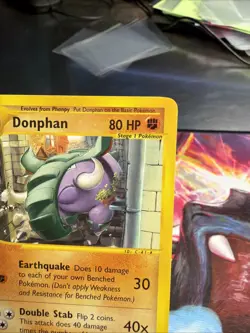 Donphan 7/147 Aquapolis Rare Normal Pokemon Card TCG Very Good Shape See Pics - Image 3