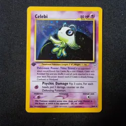 Celebi 03/64 1st Edition Holo Neo Revelation Pokemon Card TCG LP - Image 1