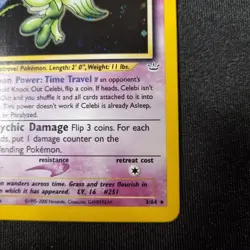 Celebi 03/64 1st Edition Holo Neo Revelation Pokemon Card TCG LP - Image 5