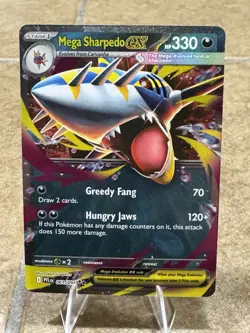 Mega Sharpedo ex 061/094 PFL Phantasmal Flames NM Double Rare Pokemon Card - Image 1