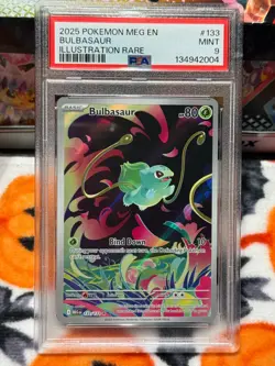 Pokemon TCG Bulbasaur Mega Evolutions 133/132 Illustration Card PSA 9 - Image 2