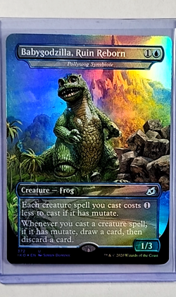 2020 MTG Magic the Gathering IKO Ikoria Foil #372 Babygodzilla Ruin Reborn - Image 1