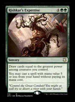 MTG Rishkar's Expertise LP Light Play Forgotten Realms [739] - Image 1