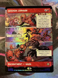 Maximum Carnage Borderless Foil - Marvel's Spider-Man MTG - Image 1